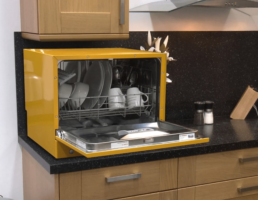 Настольная посудомоечная машина фото в интерьере кухни